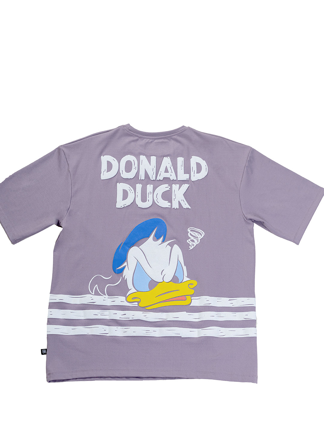 Lavender Oversized Donald Duck Tee with Puff Print (Unisex)