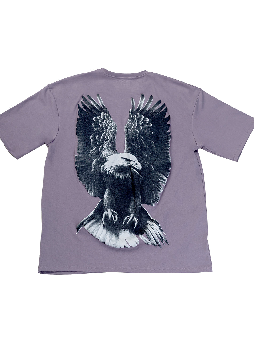 Lavender Oversized Eagle T-Shirt with Puff Print (Unisex)