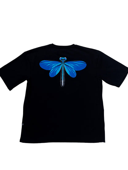 Black Oversized Butterfly Tee (Unisex)