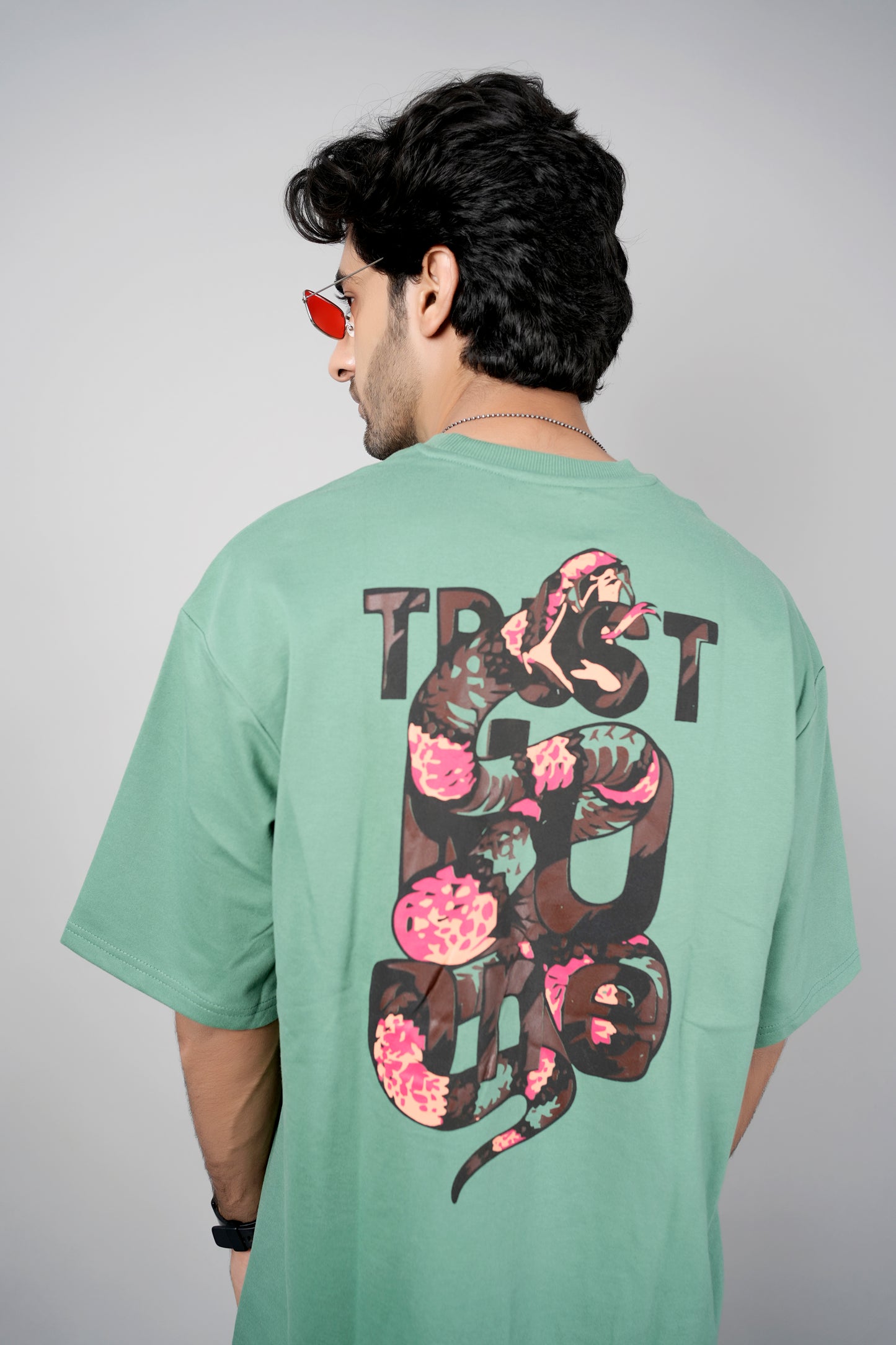 Blumngo Mint Oversized Trust No One Tee (Unisex)